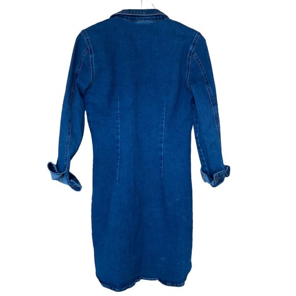 Jacqueline de YONG Denim Shirt Dress \ Medium - Picture 3 of 6